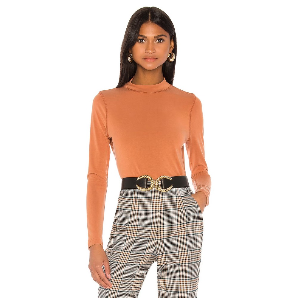 NWT L'Academie The Mirla Top Terracotta Revolve S Chic Old Money Fall Business